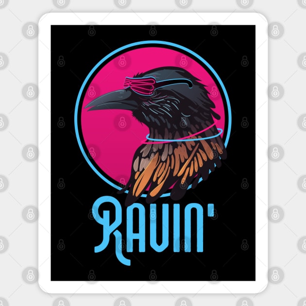 Raving Raven Wingspan Bird Watching Magnet by pixeptional